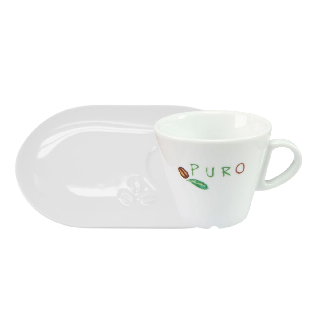 Puro Espressotasse 65ml mit Untertasse (oval)